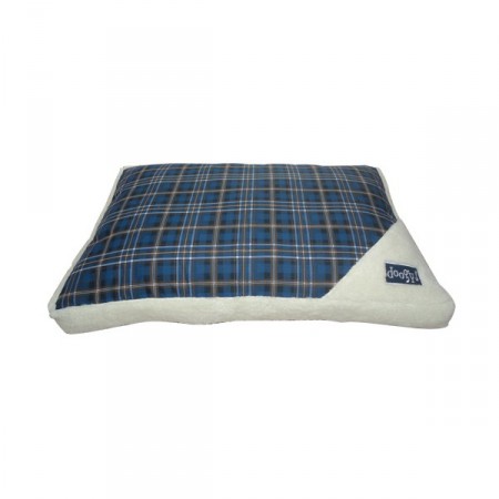 Matelas ouatiné Doogy Ecossais bleu