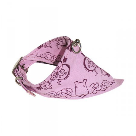 Collier réglable tissu Doogy rose